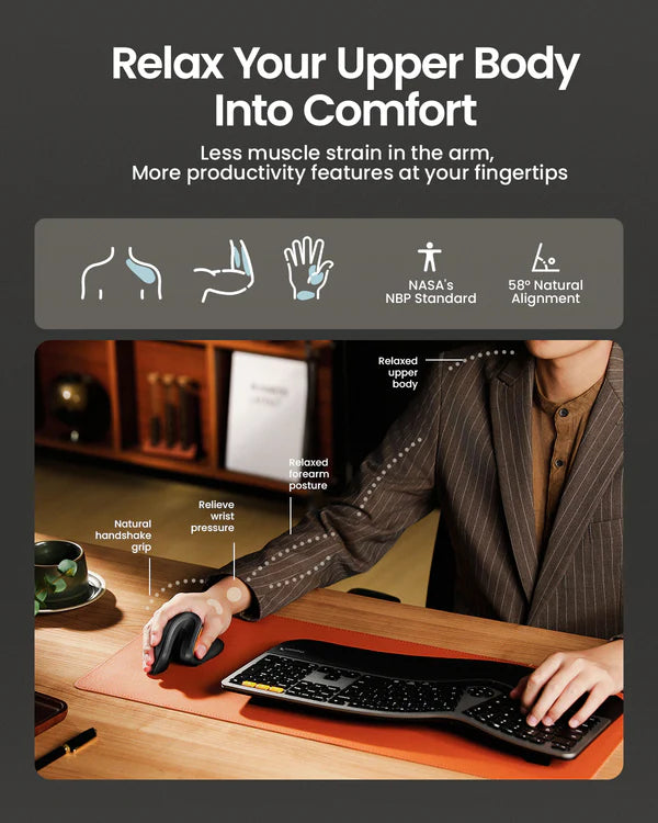 Bluetooth Ergonomic Vertical Mouse